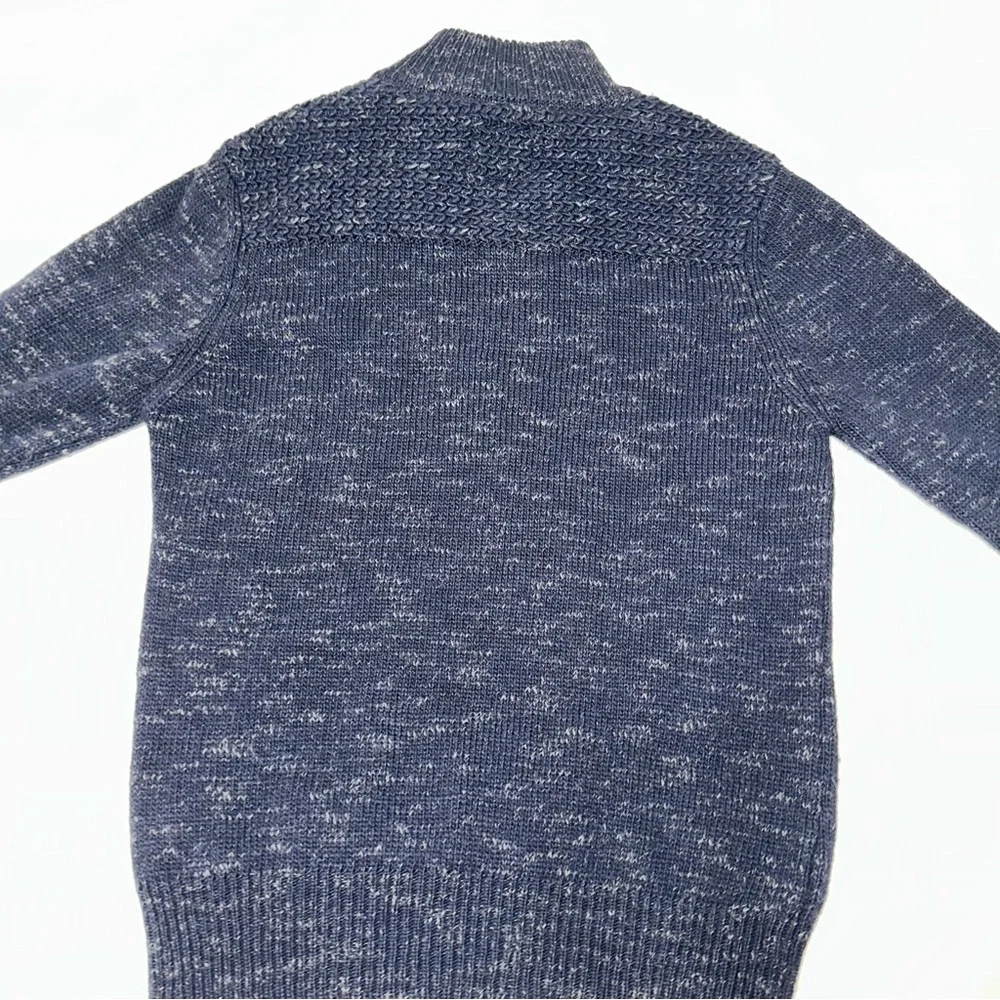 Paolo Mondo Navy‎ Blue and gray wool blend Men's Sweater size large